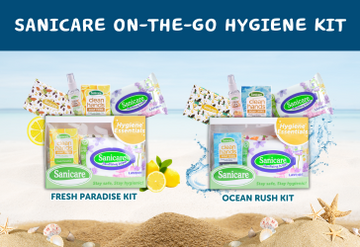 HYGIENE ON THE GO MADE BETTER BY SANICAREβS NEW HYGIENE KITS!