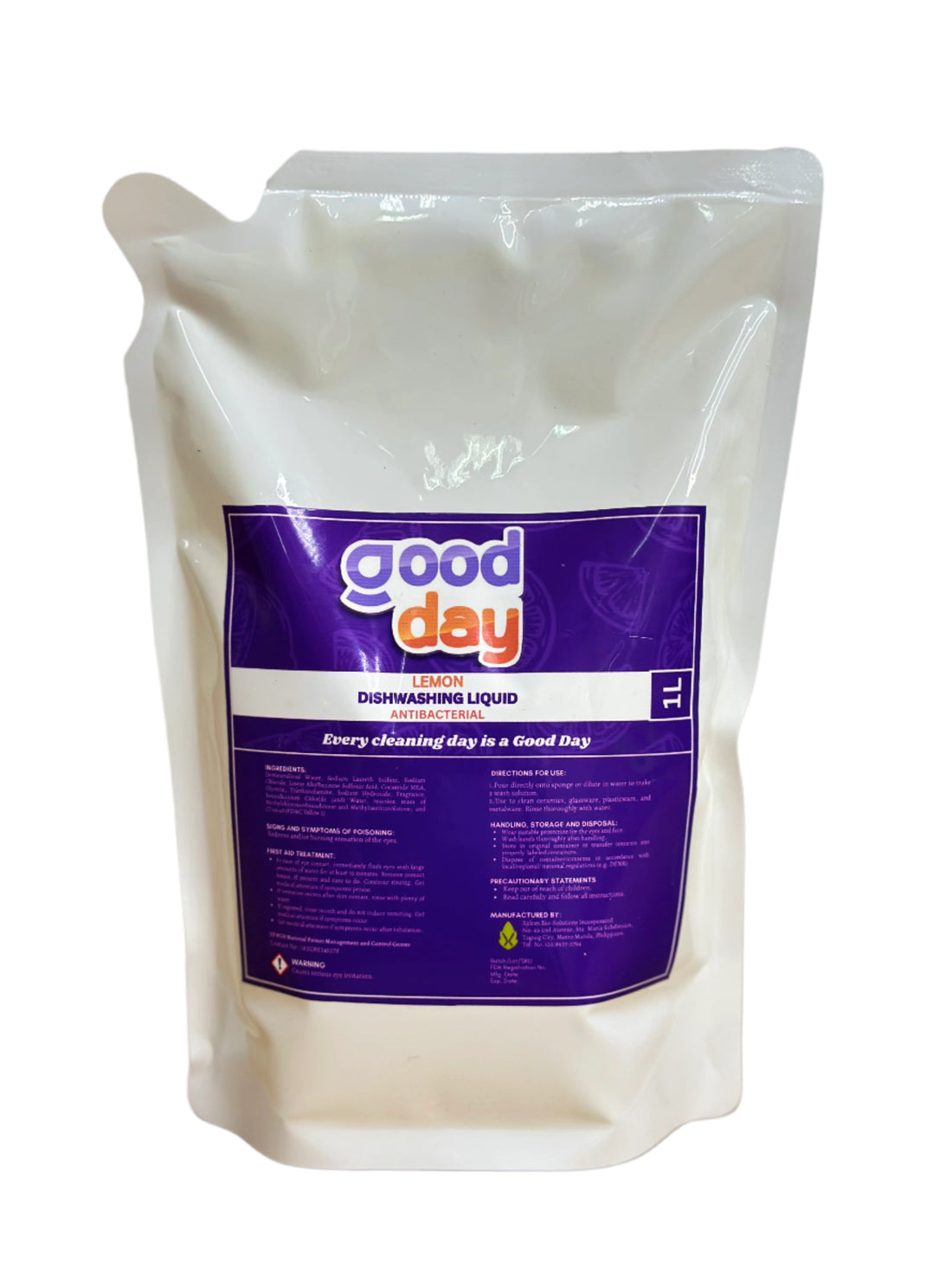 Goodday Dishwashing Liquid Pouch Lemon 1L