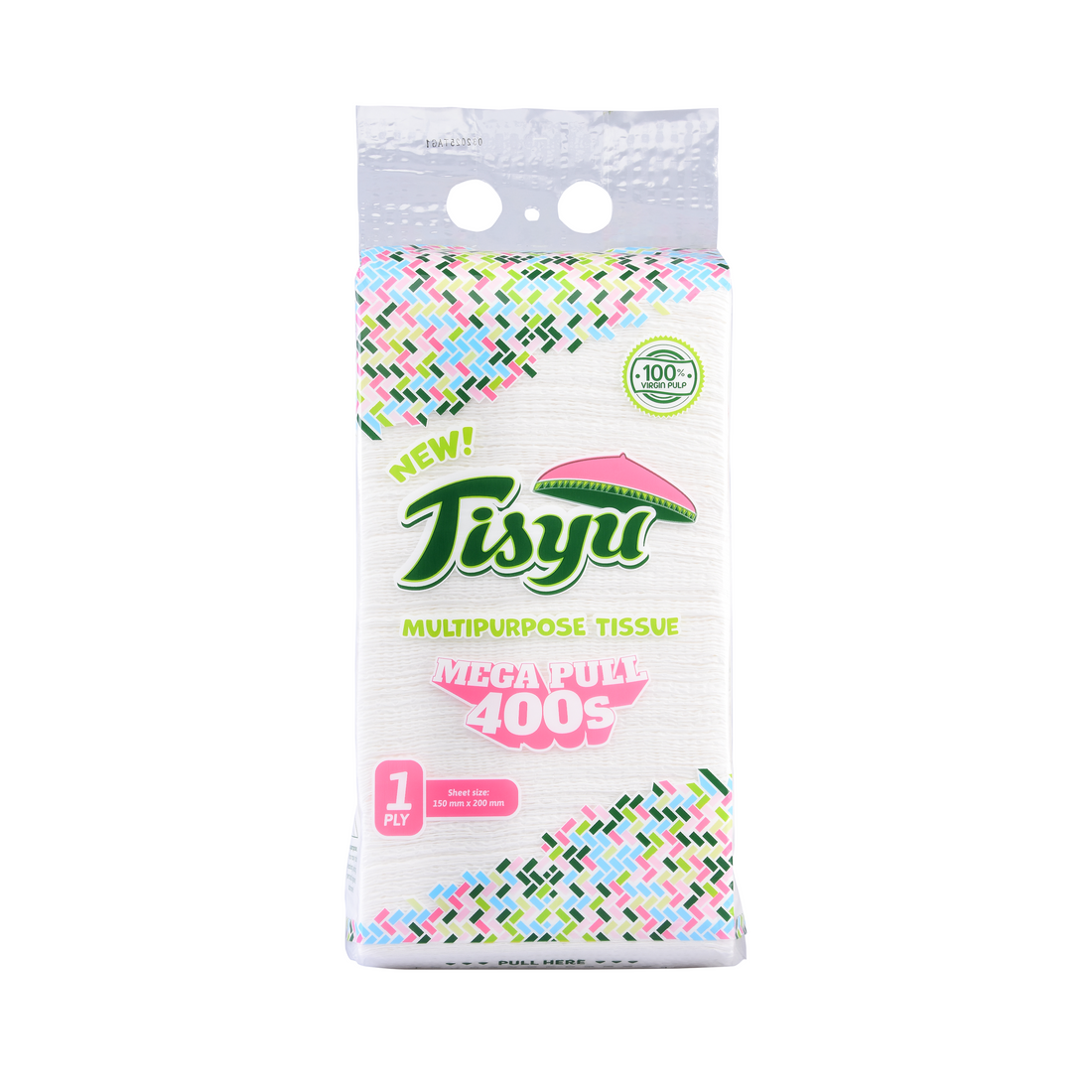 Tisyu Multi-Purpose Mega Pull 400 Sheets 1-ply