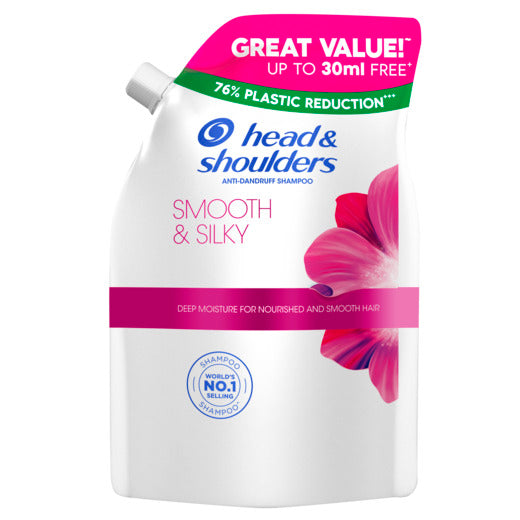 Head and Shoulders Shampoo Anti Dandruff Smooth & Silky 420ml Refill
