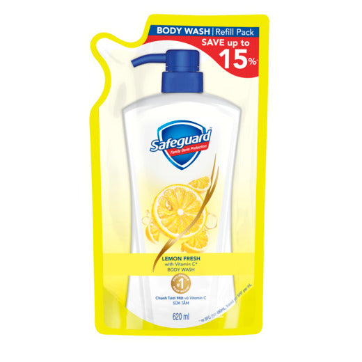 Safeguard Bodywash Lemon Fresh 620ml Refill