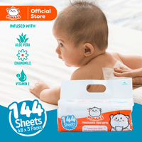 Punaas Fragrance - Free Baby Wipes 48's Pack of 3