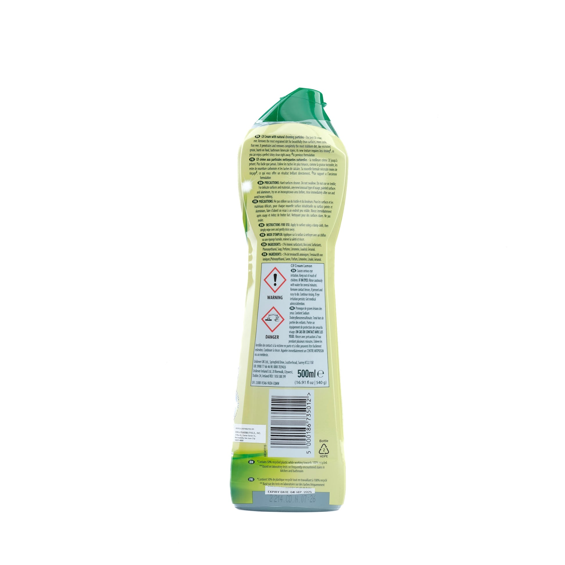 Cif Multi-Purpose Cream Cleaner Lemon 500ml