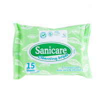 Sanicare Cleansing Wipes 15 Sheets (1 Pack)