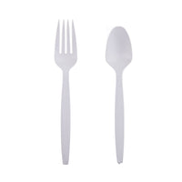 Cheers Starch-based Cutleries Natural Color Spoon & Fork 12 Pairs (1 Pack)