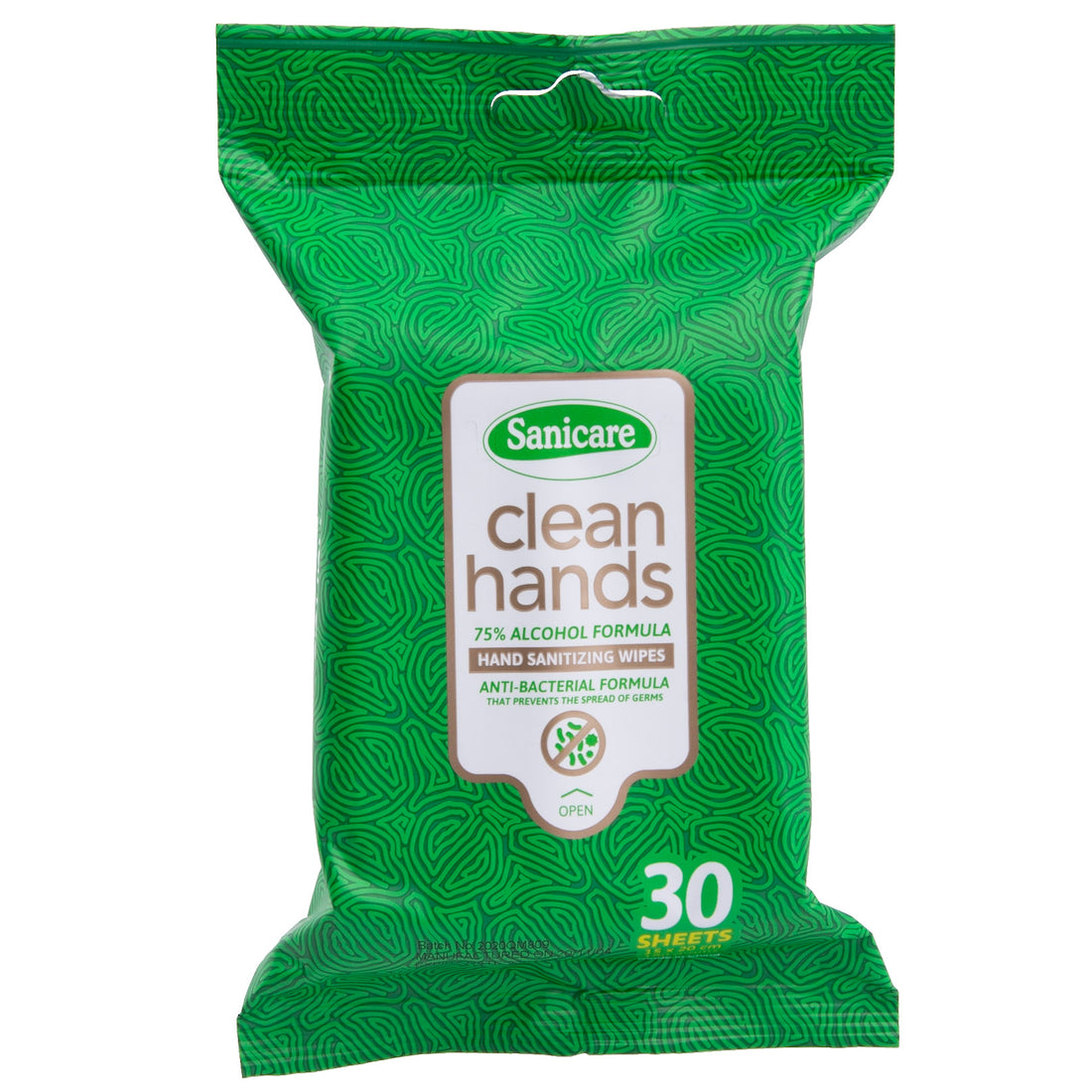 Sanicare Clean Hands Alcohol Wipes - Zesty Bergamot (1 Pack)