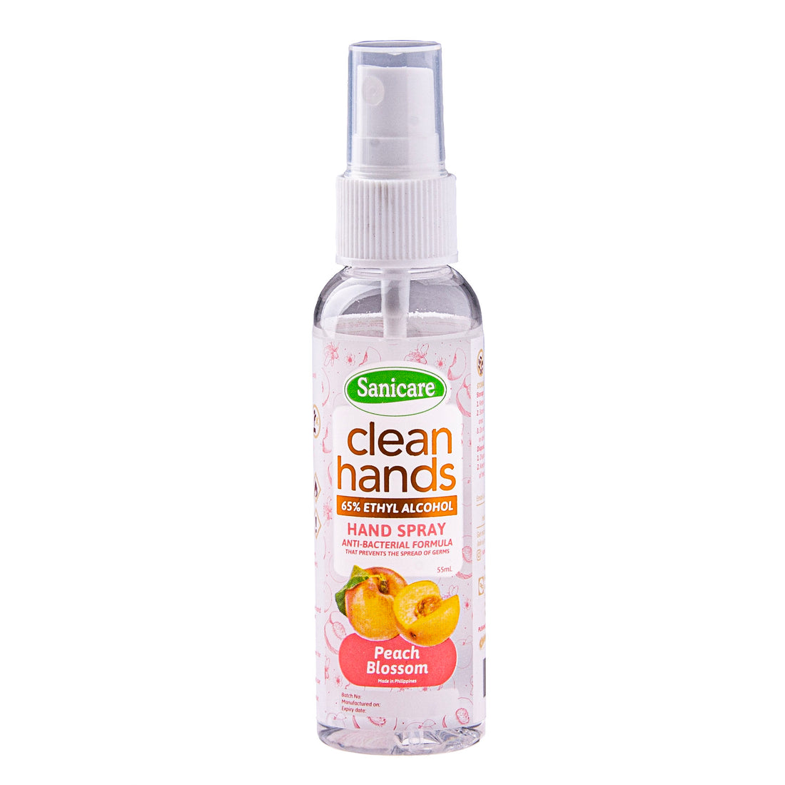 Sanicare Clean Hands Alcohol Spray - Peach Blossom (1 Bottle)