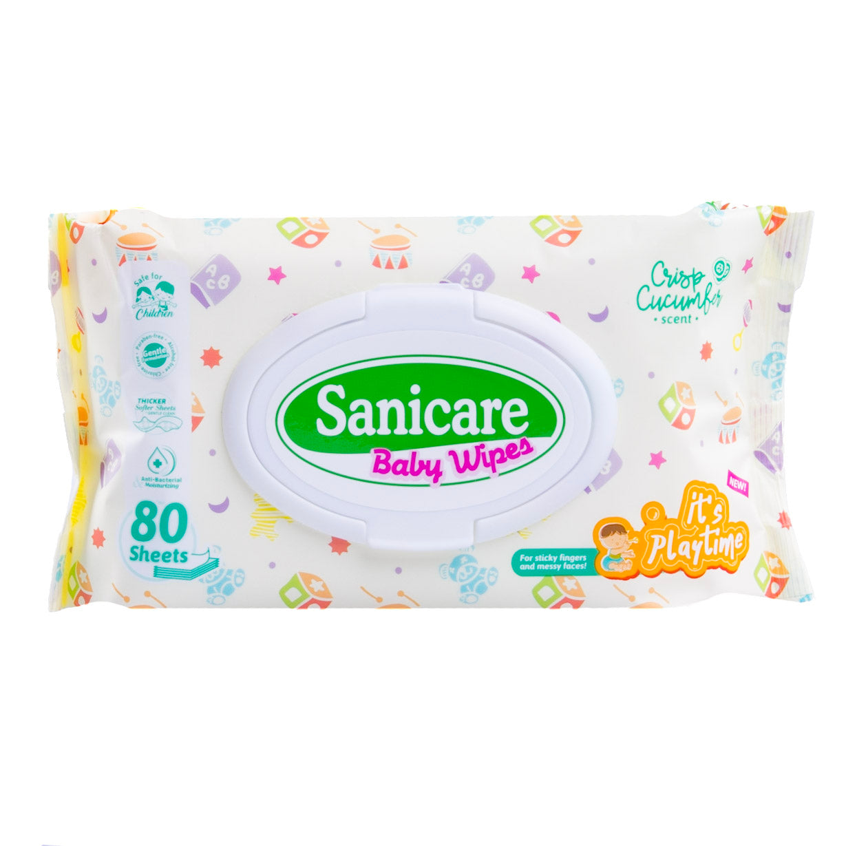 Sanicare It's Playtime Wipes 80 Sheets (1 Pack)