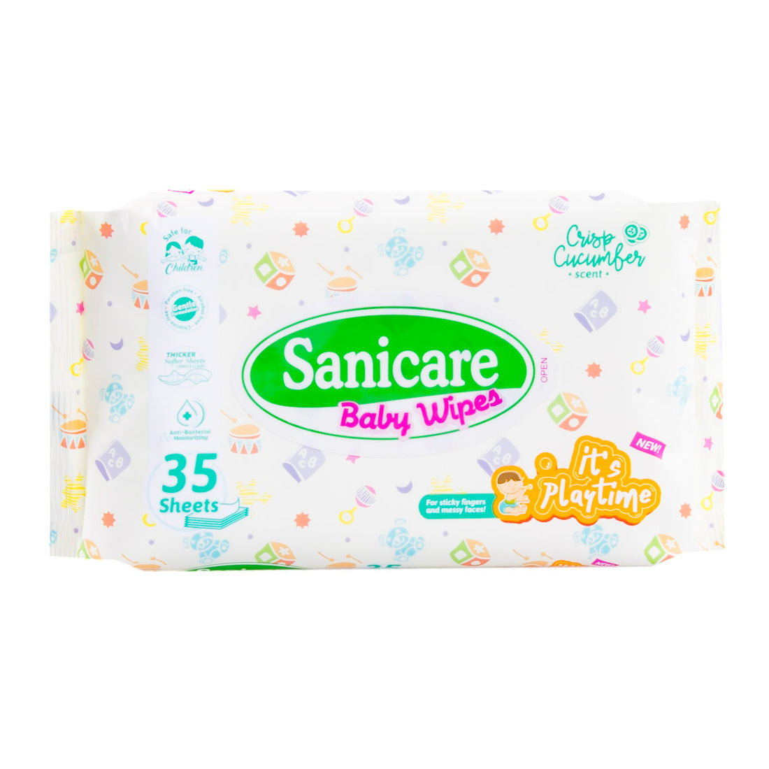 Sanicare Its Playtime Wipes 35 Sheets (1 Pack)