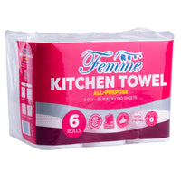 Femme All Purpose Kitchen Towel (6 Rolls)