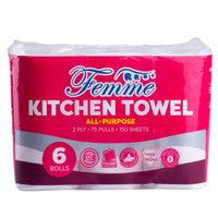 Femme All Purpose Kitchen Towel (6 Rolls)