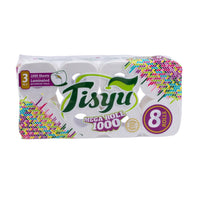 Tisyu Mega Roll 3 Ply Bathroom Tissue  (8 Rolls)