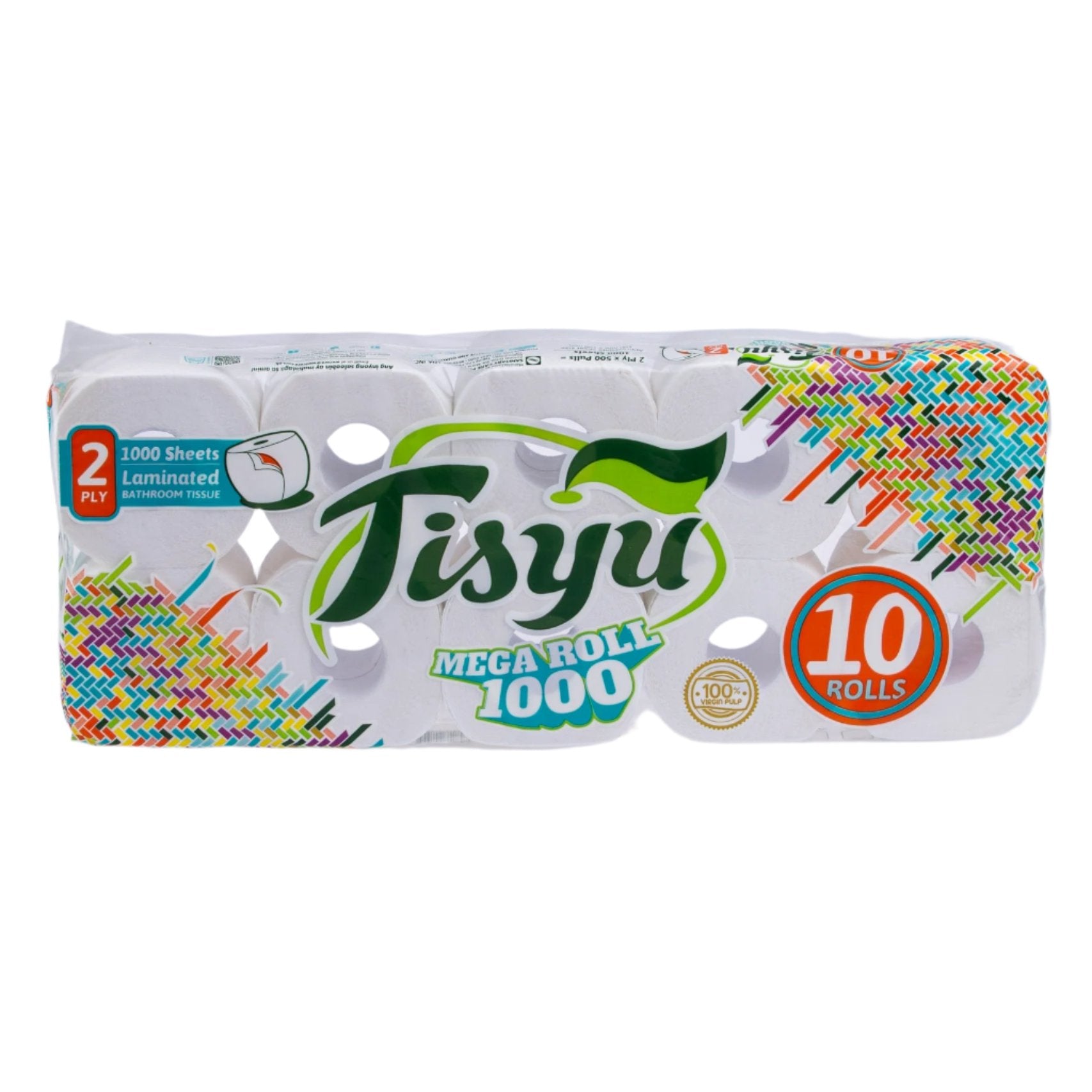 Tisyu Mega Roll 2 Ply Bathroom Tissue (10 Rolls)