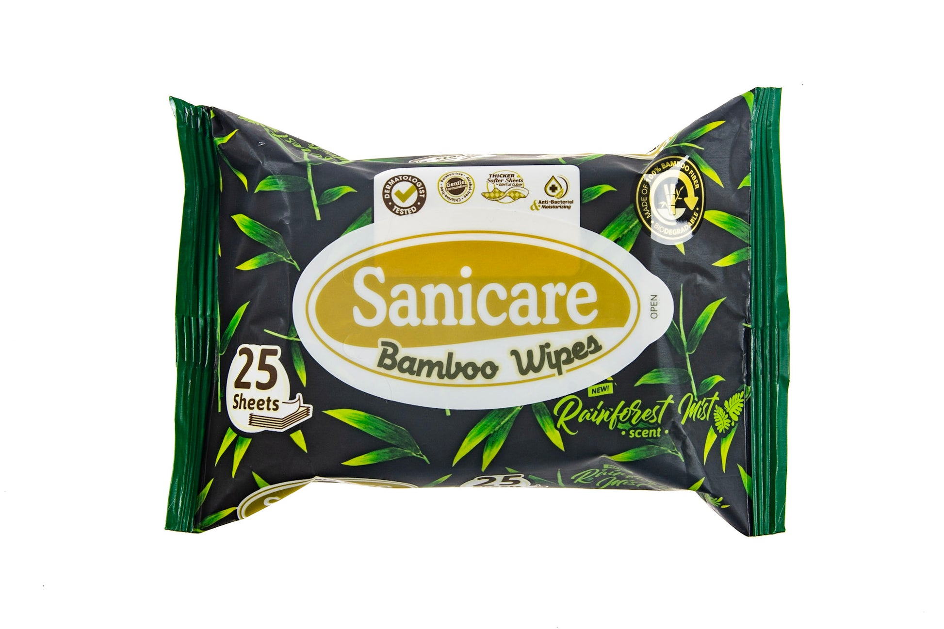 Sanicare Bamboo Natural Wipes 25 Sheets (1 Pack)