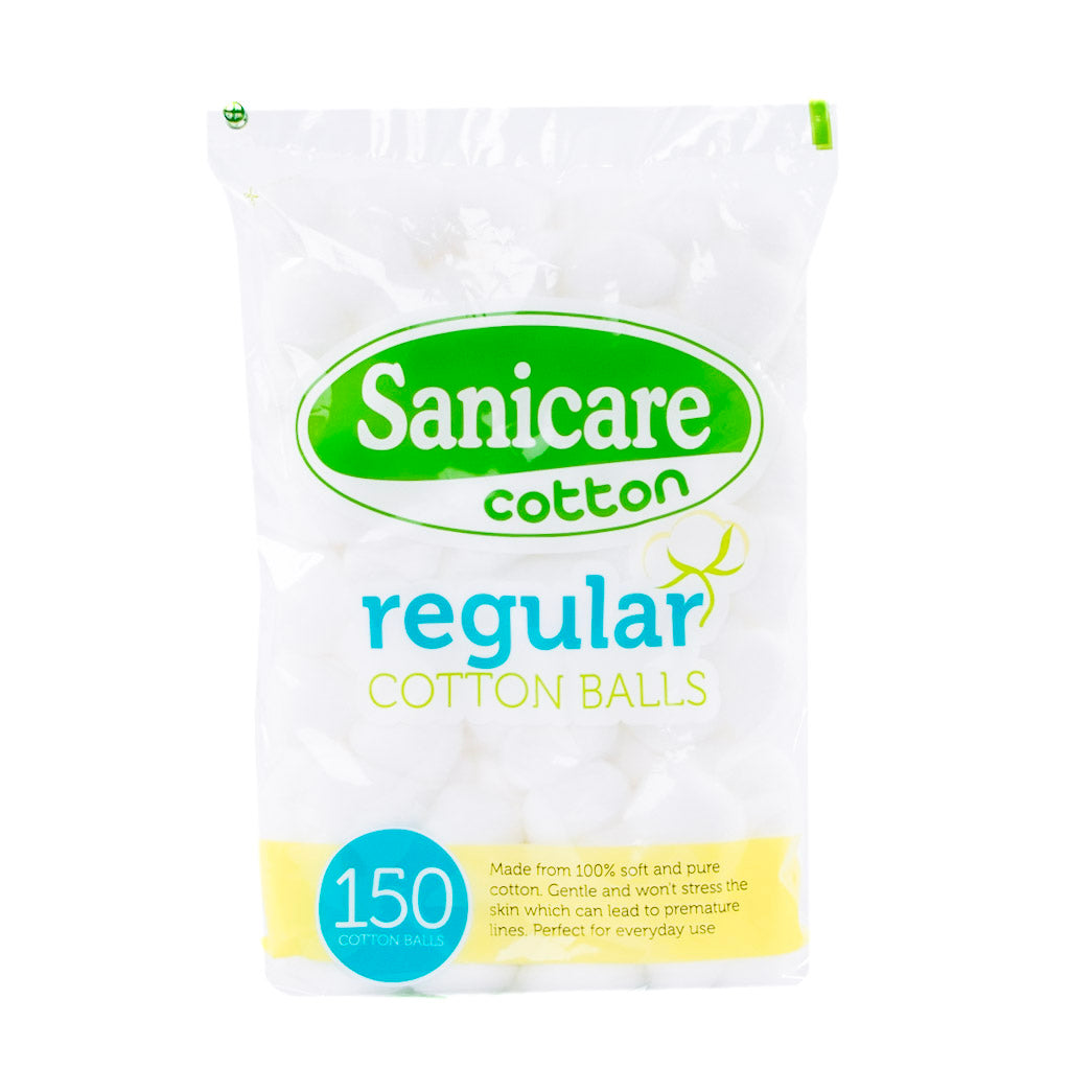 Sanicare Regular Cotton Balls 150 Balls (1 Pack)