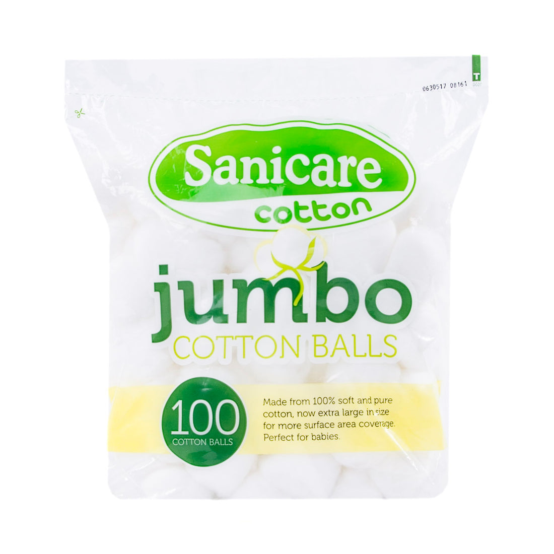 Sanicare Jumbo Cotton Balls 100s (1 Pack)