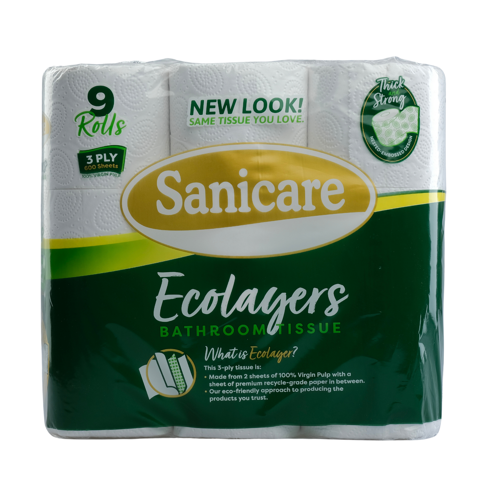 Sanicare Ecolayers Bathroom Tissue (9 Rolls)