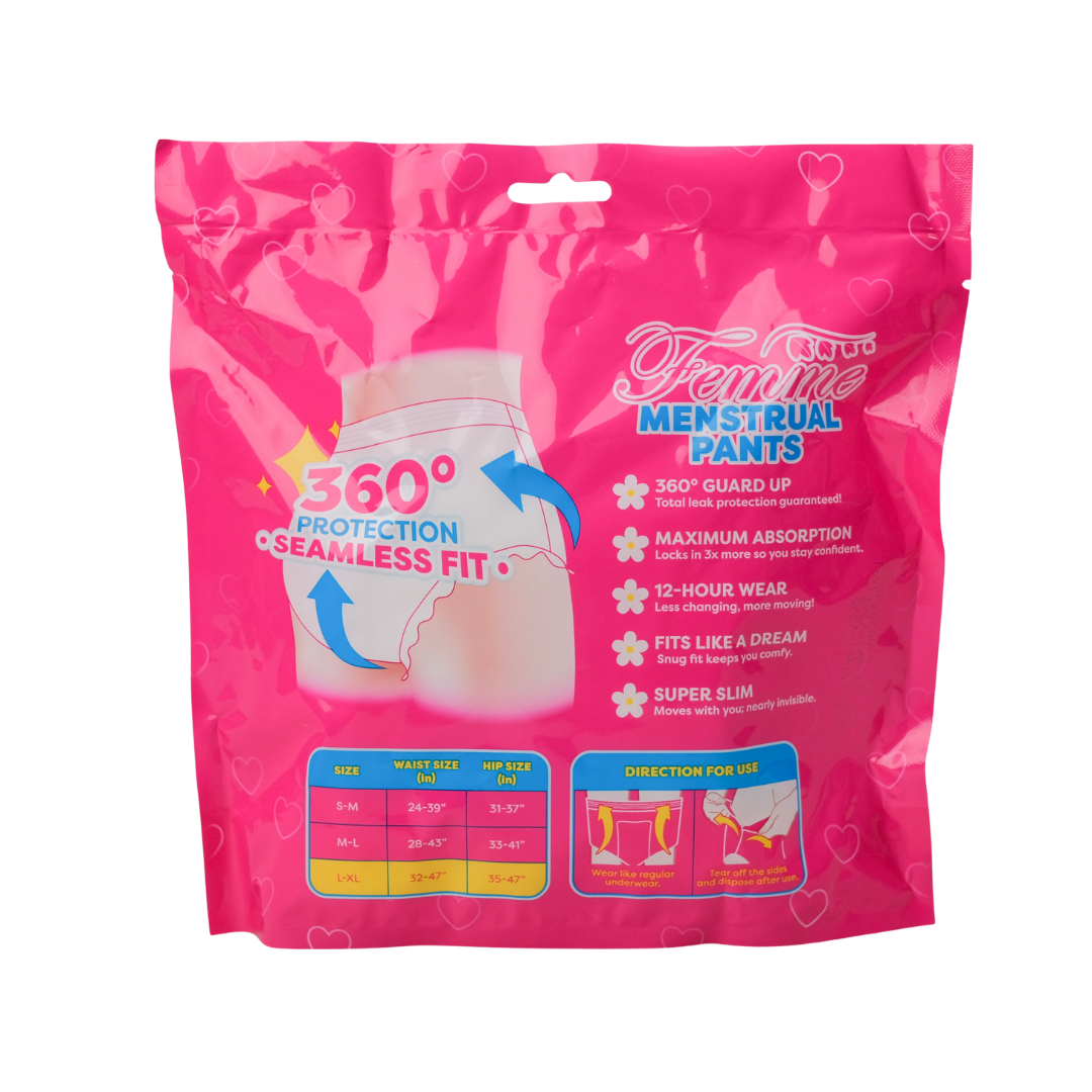 Femme Menstrual Pants – L-XL 2 Pcs/Pack