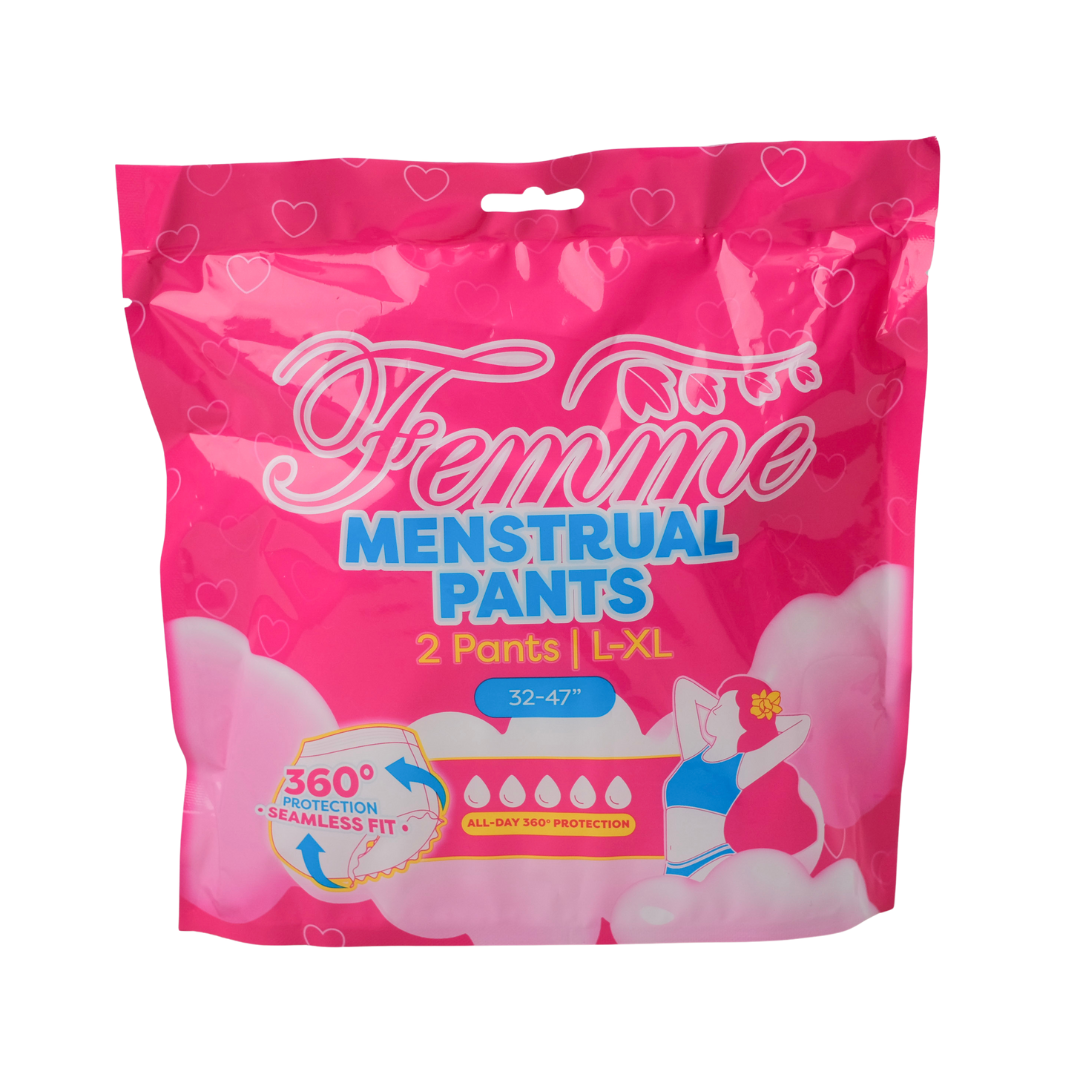 Femme Menstrual Pants – L-XL 2 Pcs/Pack