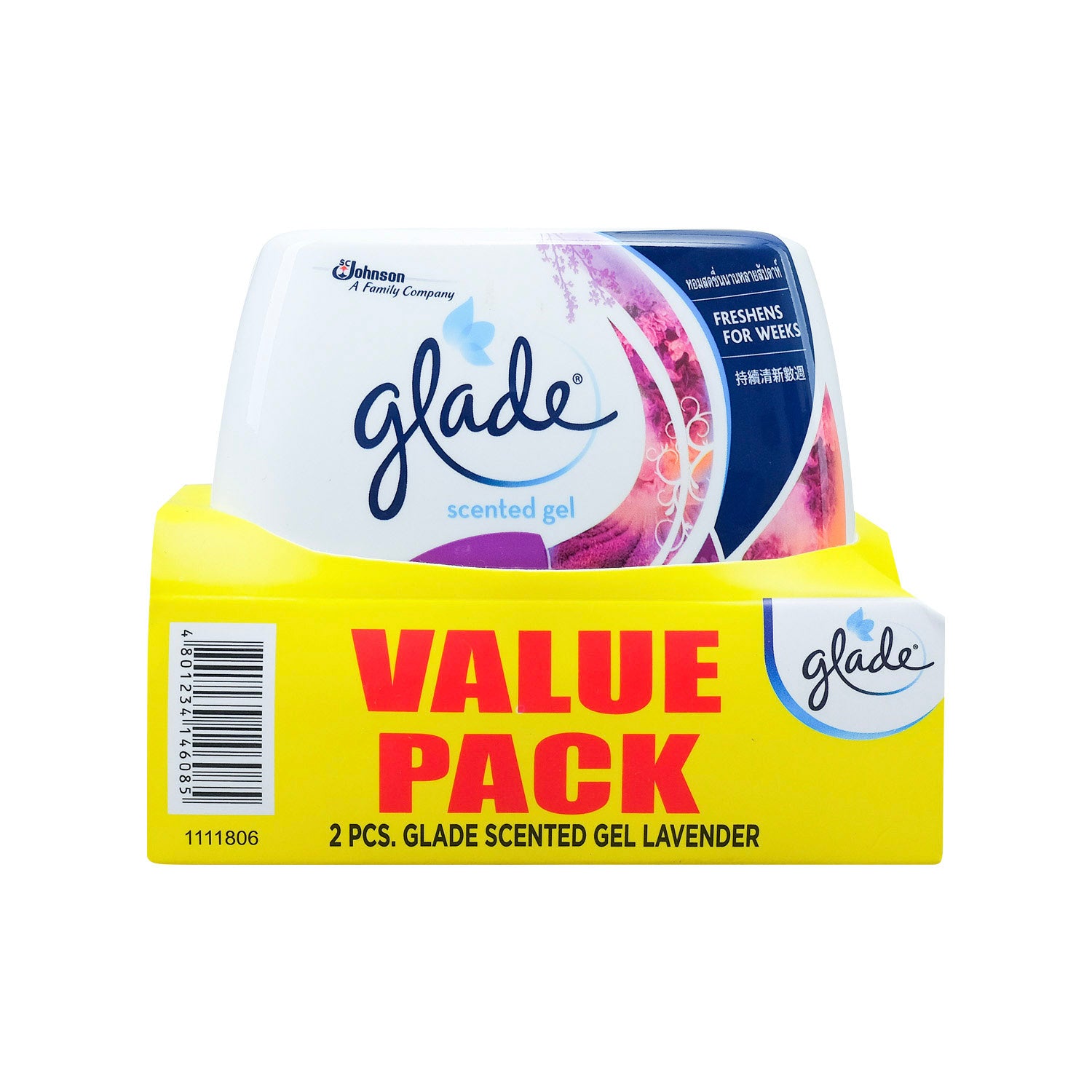 Glade Scented Gel - Wild Lavender Twin 180g (Pack of 2)