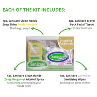 Sanicare Hygiene On-the-Go - Fresh Paradise kit