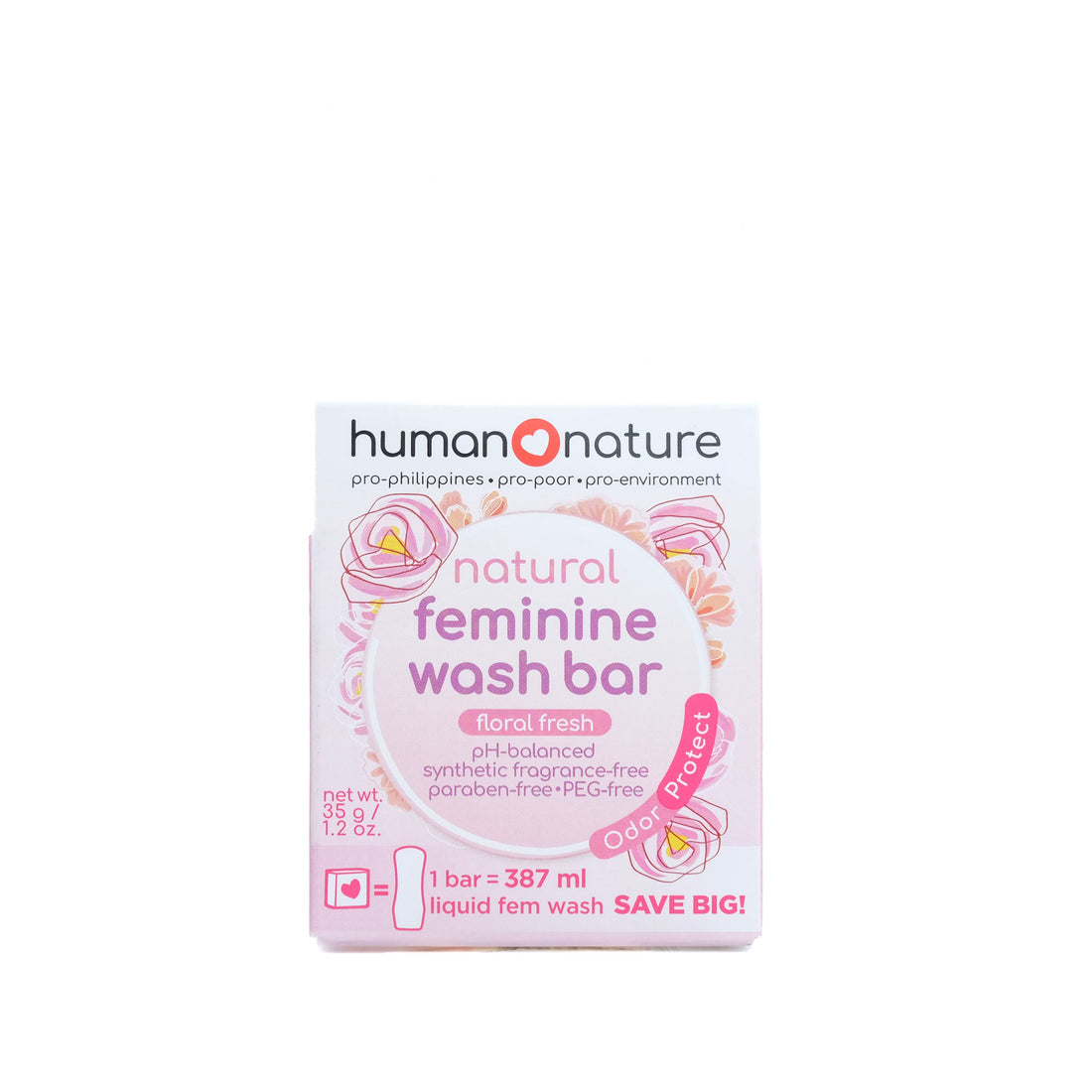 Human Nature Feminine Wash Bar Floral Fresh 35G