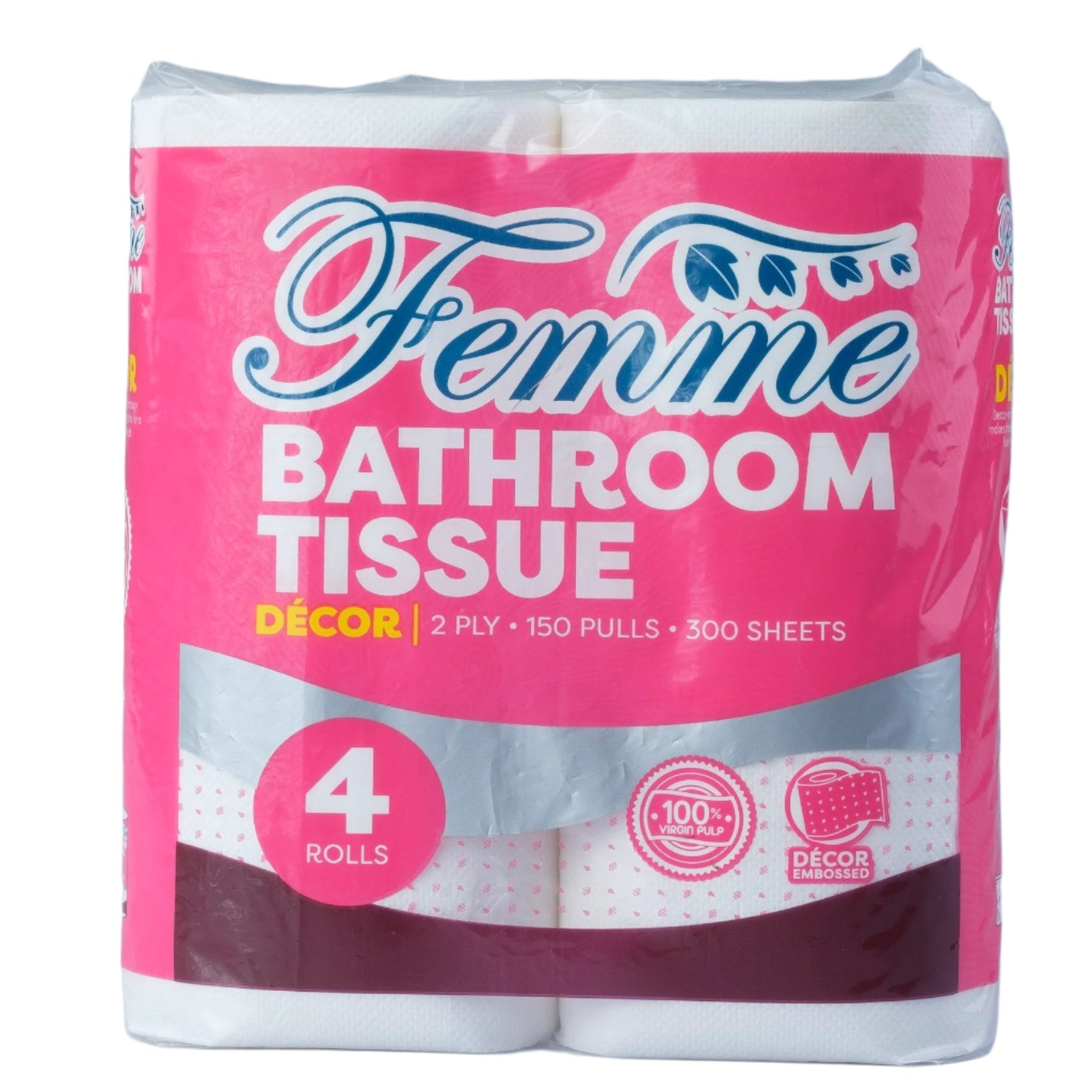 Femme 2 Ply Bathroom Tissue (4 Rolls)