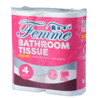 Femme 2 Ply Bathroom Tissue (4 Rolls)