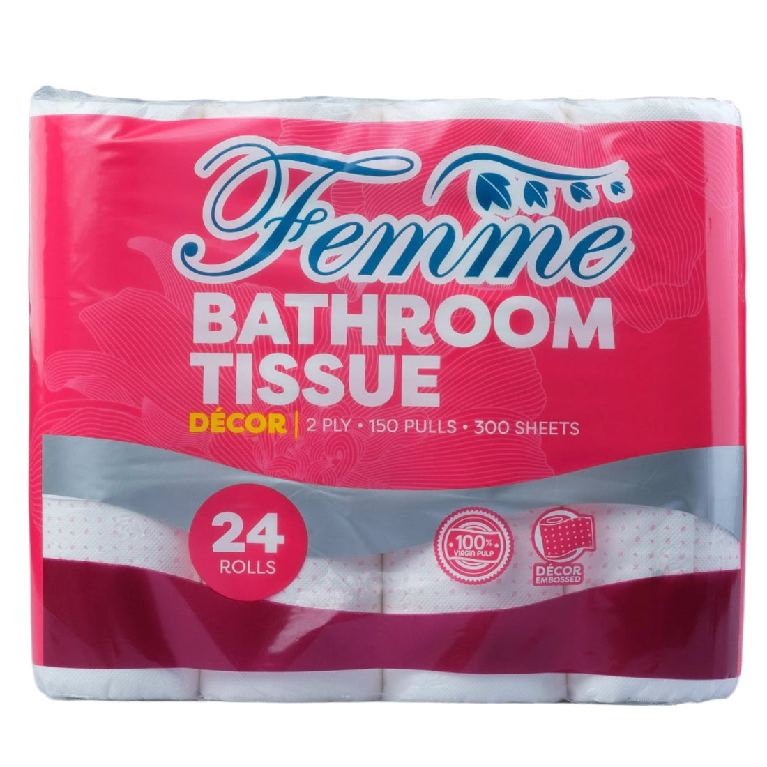 Femme Décor 2 Ply Bathroom Tissue (24 Rolls)