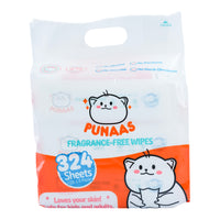 Punaas Fragrance - Free Wipes 108's Pack of 3