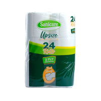 Sanicare Upsize 2 Ply Bathroom Tissue (24 Rolls)