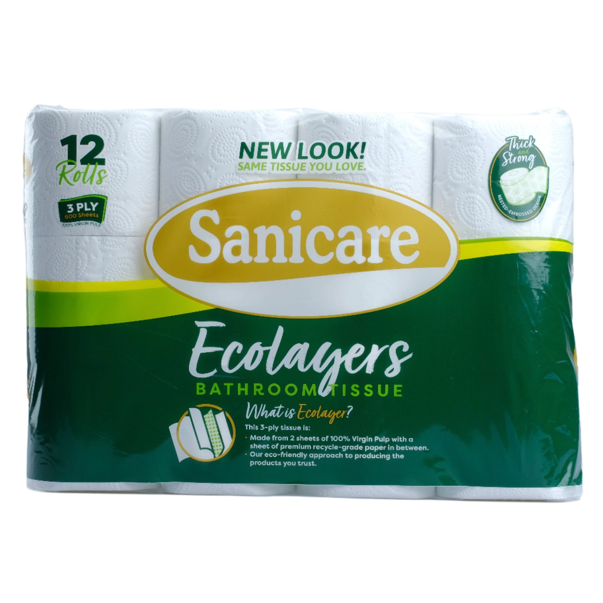 Sanicare Ecolayers Bathroom Tissue (12 Rolls)