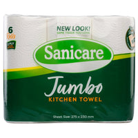 Sanicare Jumbo Kitchen Towel (6 Rolls)