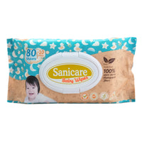 Sanicare Baby Wipes Plant Fibre 80+10 Sheets - Assorted Colors (1 Pack)