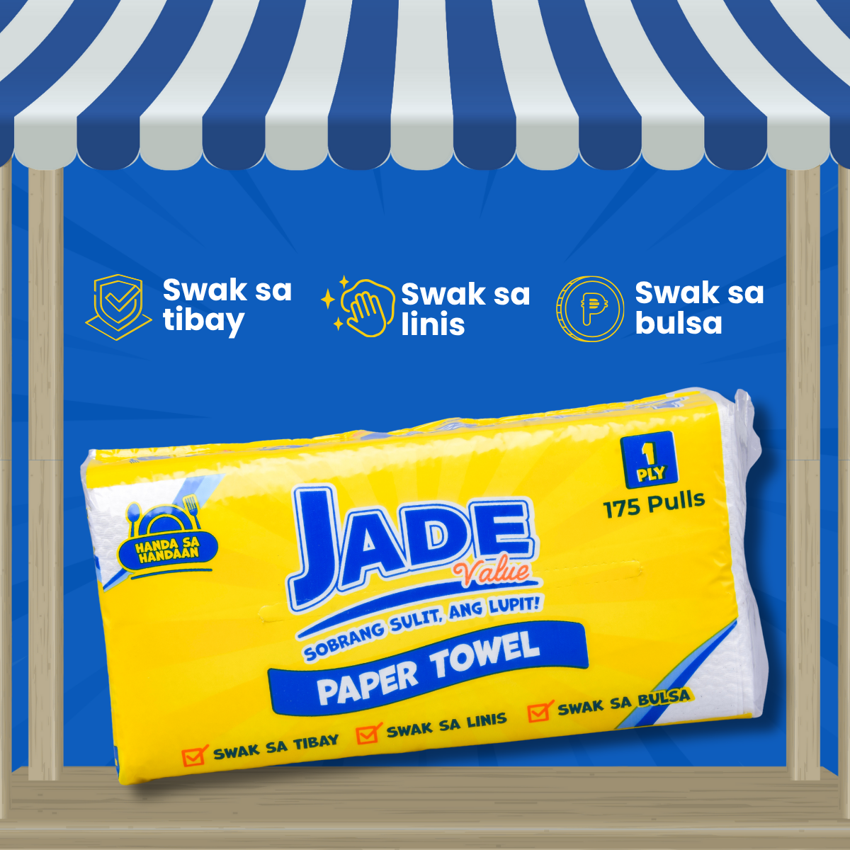 Jade Paper Towel Value 1-ply 175-pulls