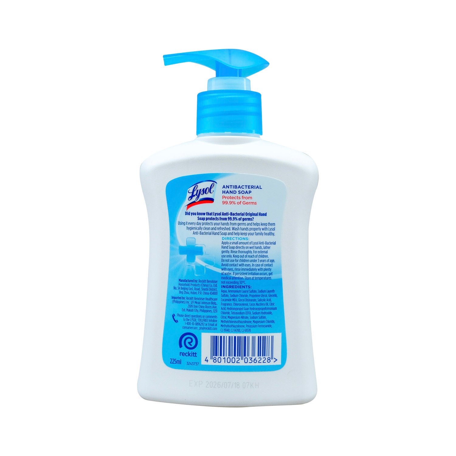 Lysol Antibacterial Handsoap Original 225ml