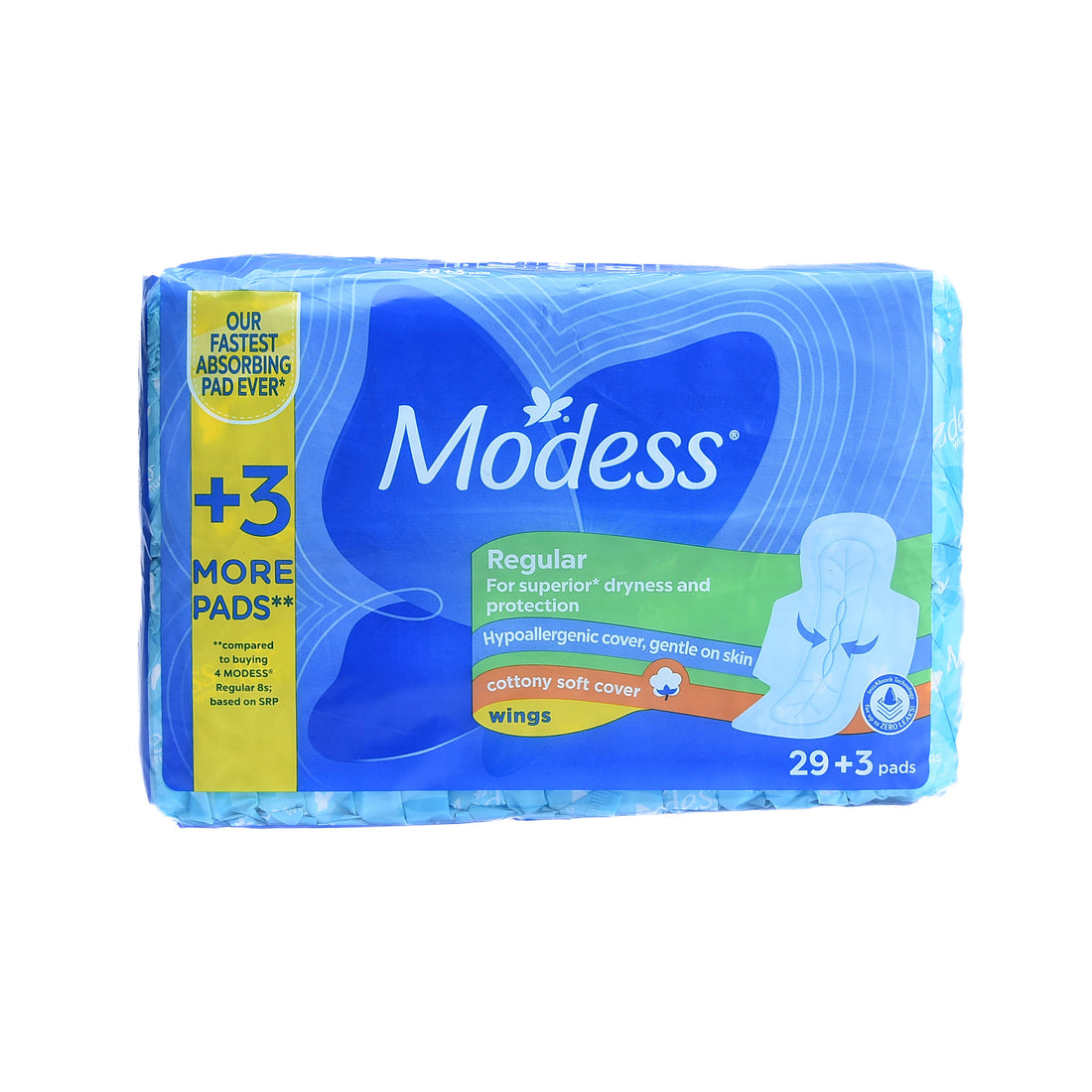 Modess Regular Cotton With Singles Napkin 32s