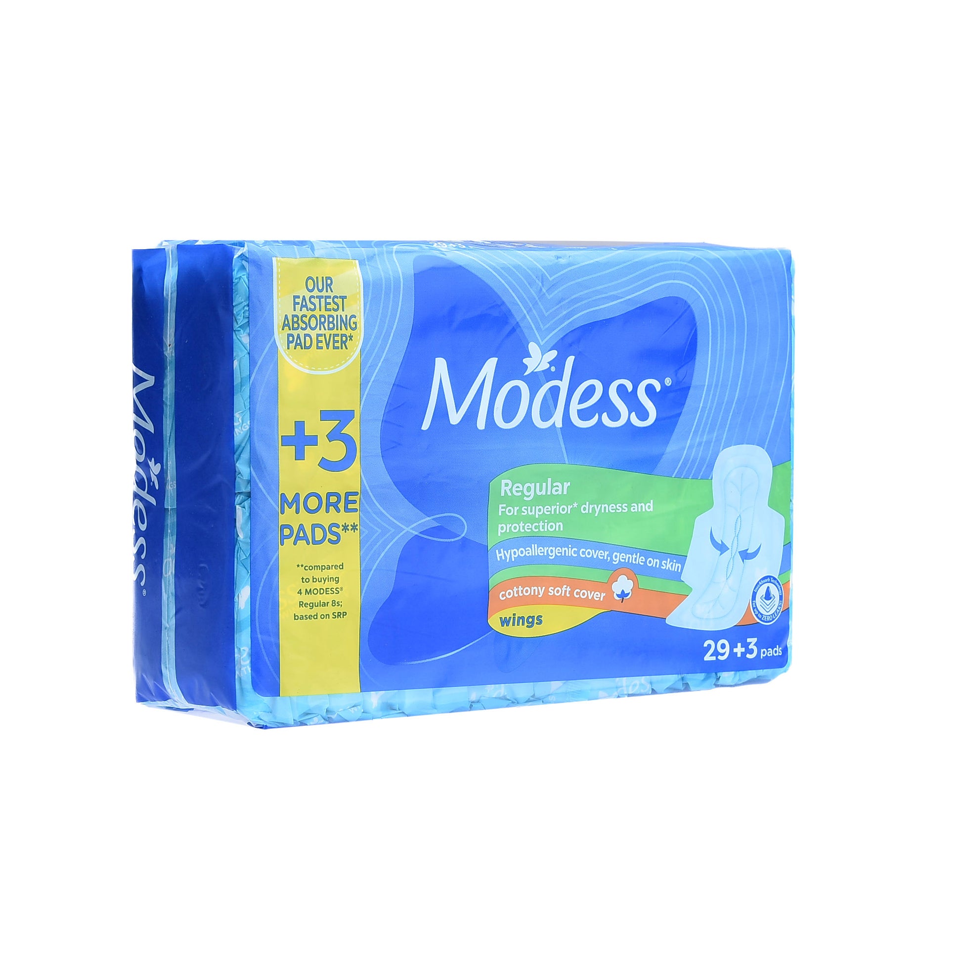 Modess Regular Cotton With Singles Napkin 32s