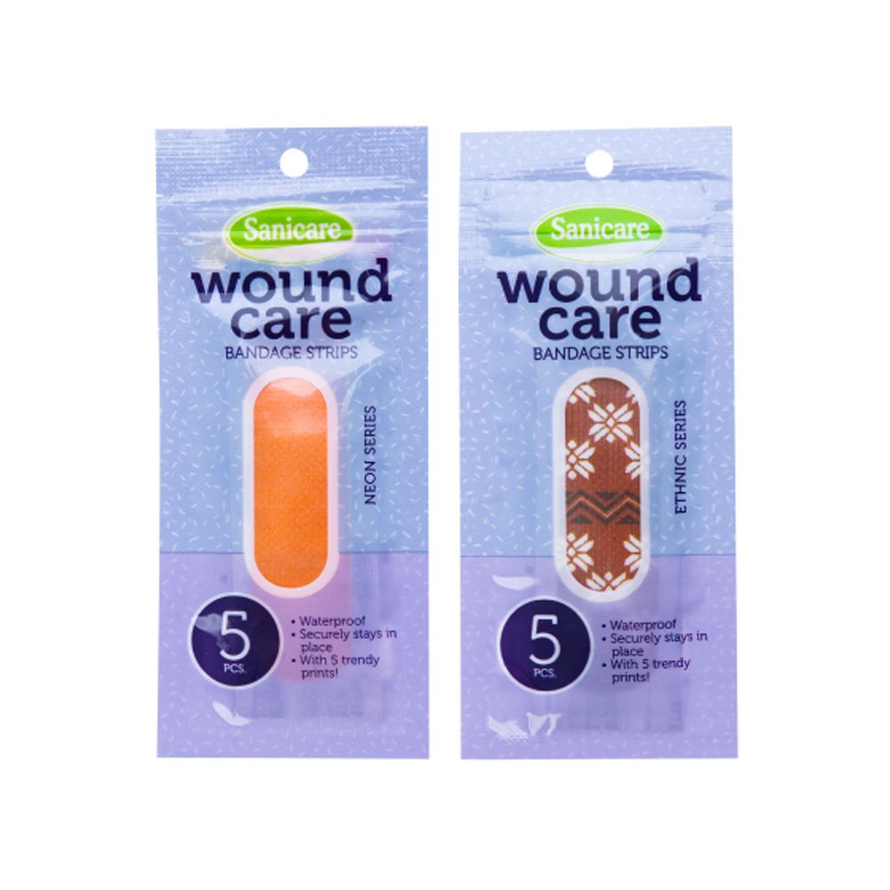 Sanicare Wound Care Bandage Strips - 5 Strips (Pack of 2)