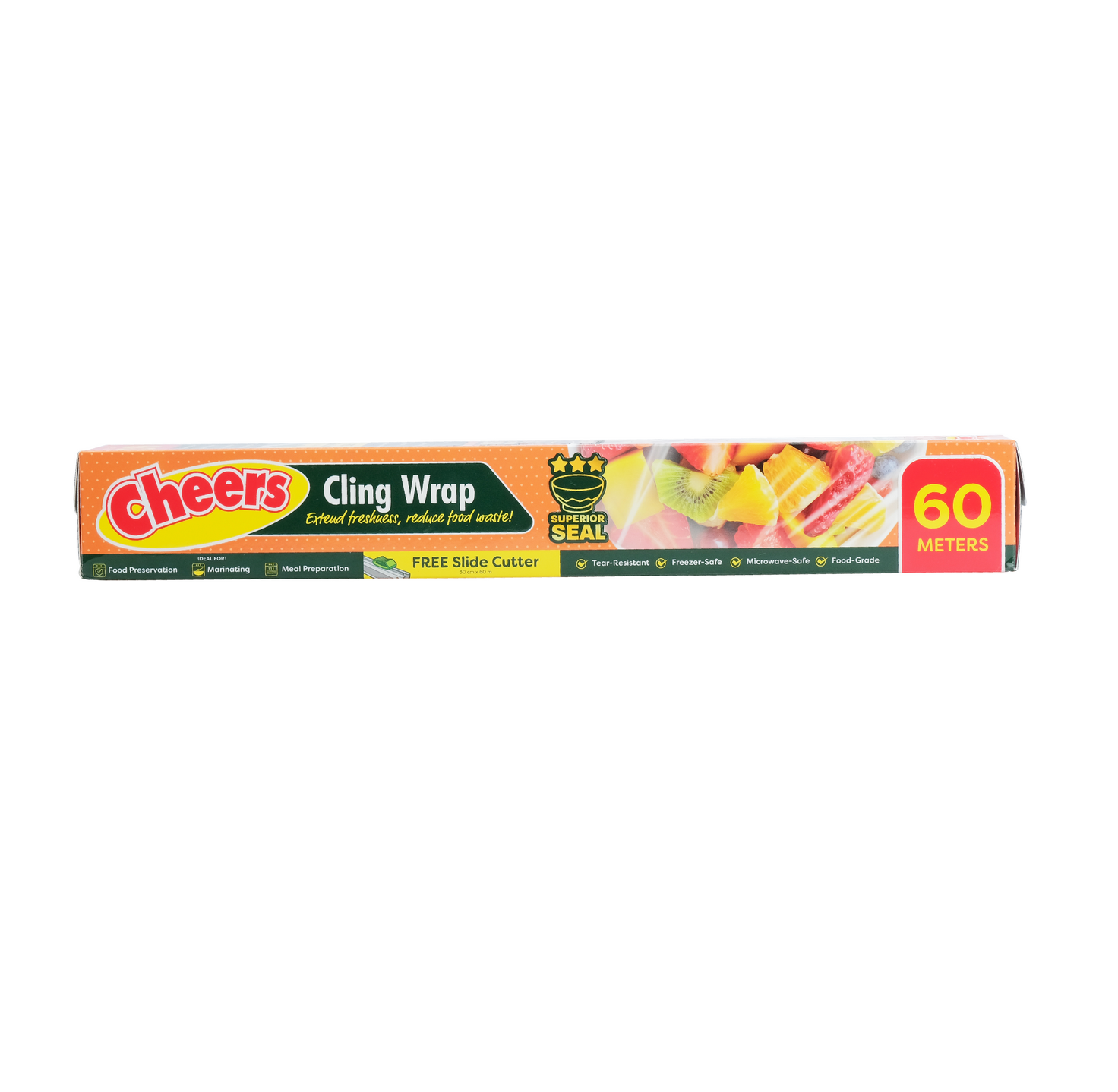 Cheers Cling Wrap with Free Slide Cutter (60-meters)