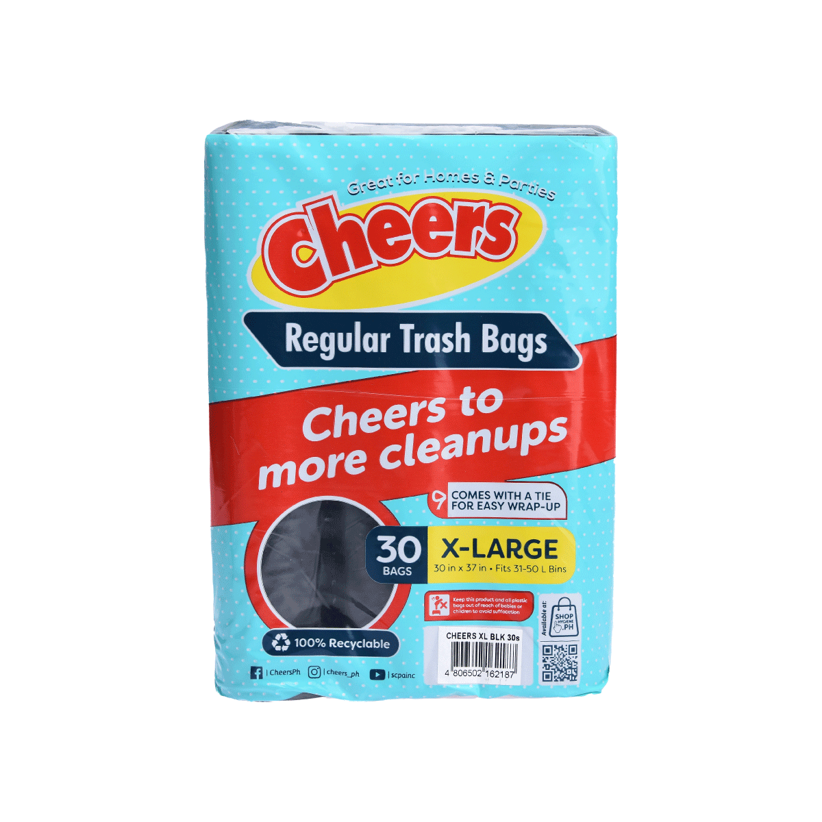 Cheers X-Large Black Trash Bags Triple Pack