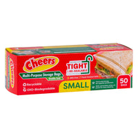 Cheers Small Size Multipurpose Storage Bag 50 Bags - Double Seal (1 Pack) CTC