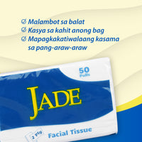 Jade Facial Tissue Travel Pack 2-ply 50-pulls