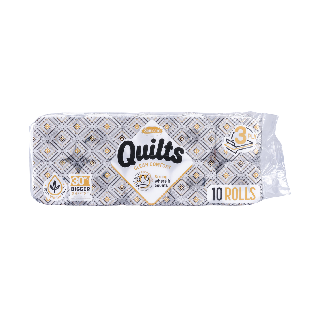Sanicare Quilts Bathroom Tissue 10-rolls 3-ply