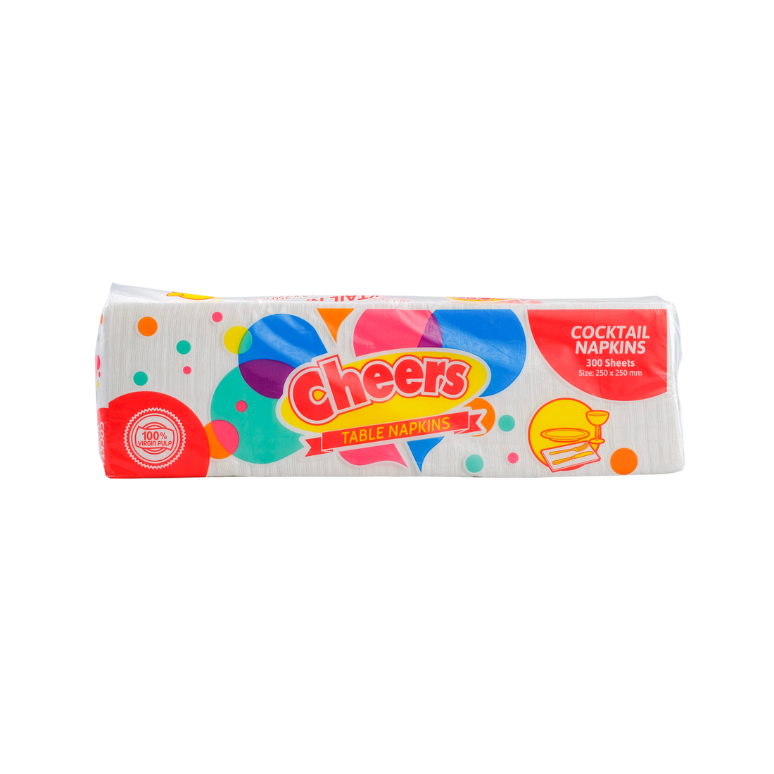 Cheers Table Napkin Folded Cocktail 300 Sheets 1-ply