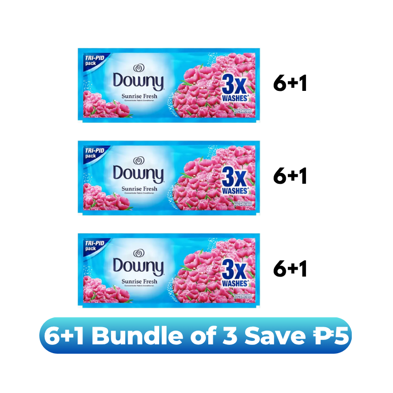 [Bundle of 3] Downy Sunrise Fresh Tripid 69ml 6+1