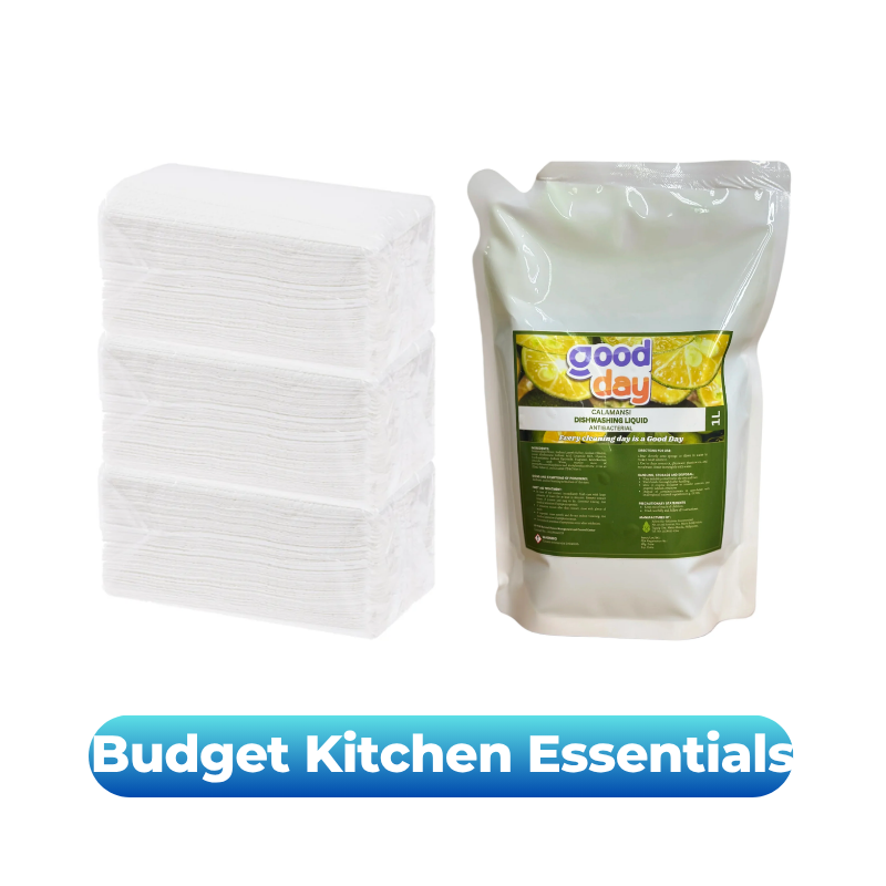 Budget Kitchen Essential [Goodday Dishwashing + Unbranded PT 3s]