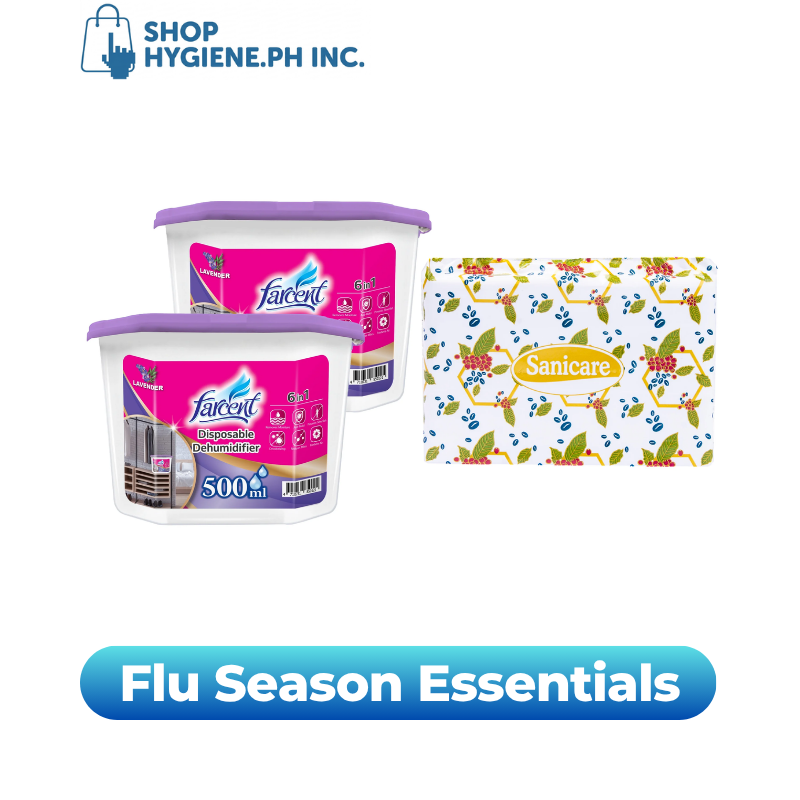 Flu Season Essentials [Farcent Dehumidifier 2s + Sanicare Travel Pack FT]