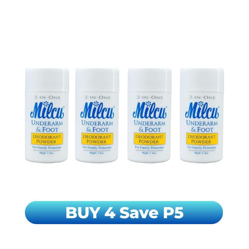 [Bundle of 4] MILCU Underarm &amp; Foot Deodorant Powder 40G