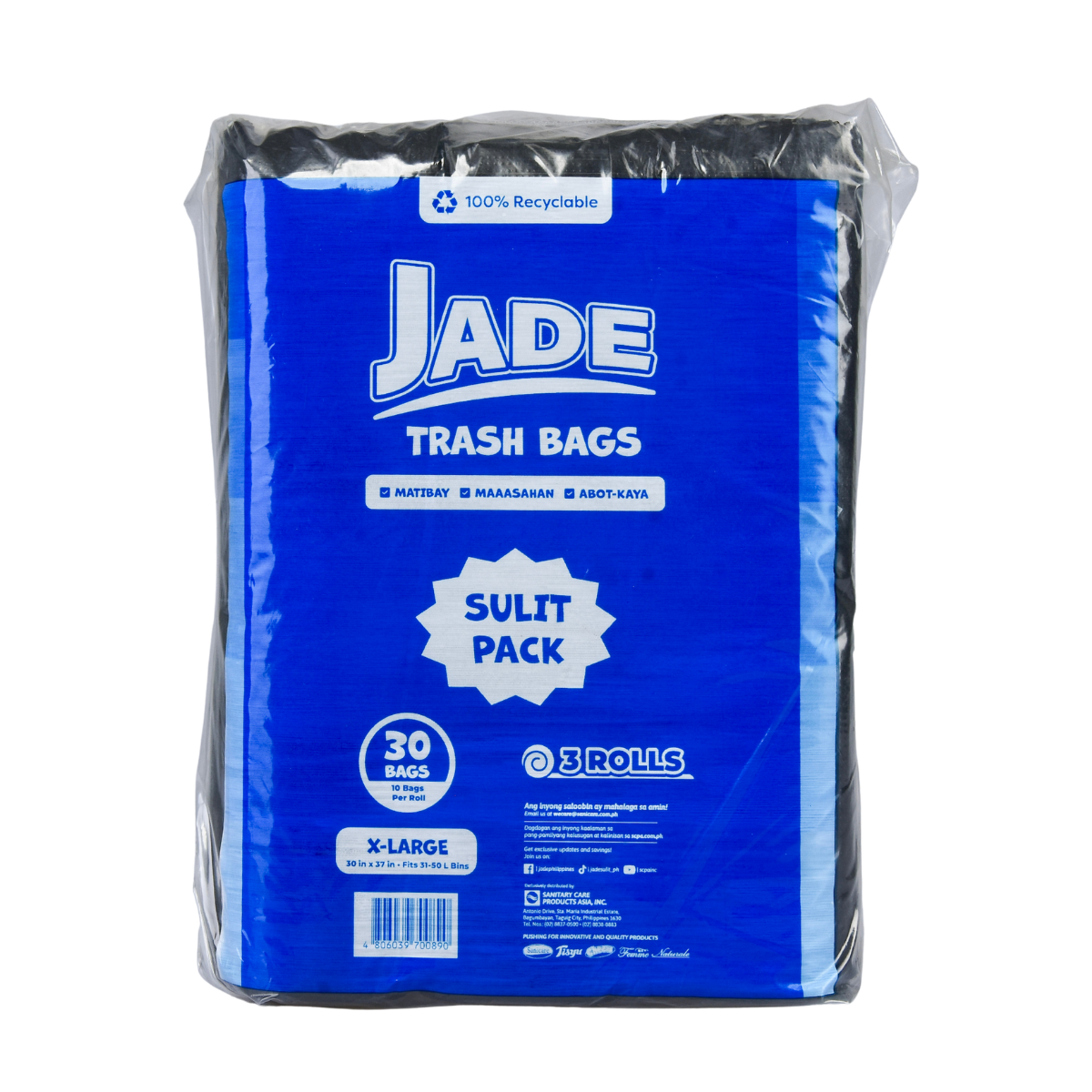Jade Black Trash Bag Multipack X-Large